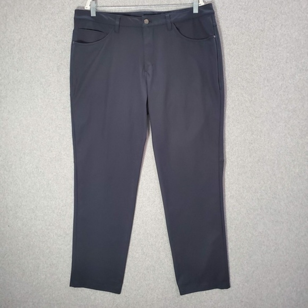 Lululemon Men Pants 38 Blue‎ ABC Chino Zip Pockets Straight Mid Rise 31" Inseam